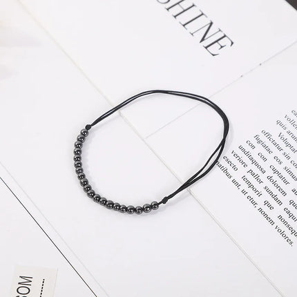 Magnetic Weight Loss Effective Anklet Bracelet Black Gallstone Hematite Stimulating Acupoints Therapy Arthritis Pain Relief