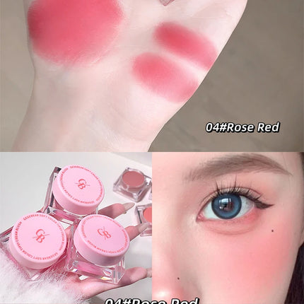 Gegebear Soft Blush Cream Tender and Multi-color Korean Style Contouring Lip Gloss Multi-purpose Rouge Cream