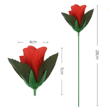 Torch to Flower Fire Magic Tricks Flame Appearing Flower Professional Magician Fire change to Rose Magic tricks props