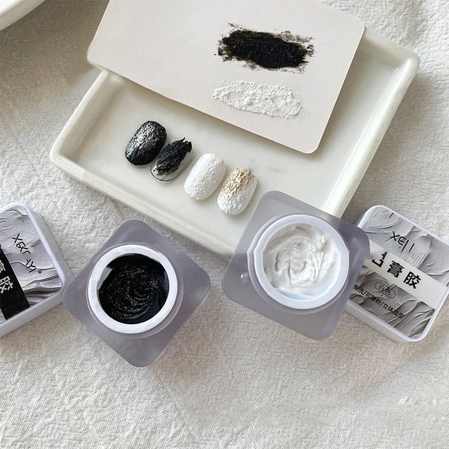 1Jar 3D Sand Texture Nail Drawing Carving Gel - Plaster Effect Relief No Wipe Gel Polish For UV LED Nail Lacquer Decor