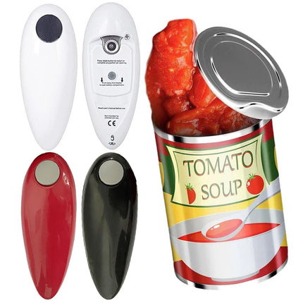 Electric Can Opener Hands Free Jar Opener Smooth Edge Tin Opener Battery Operated for Weak Hands for All Kinds of Jars Gadget