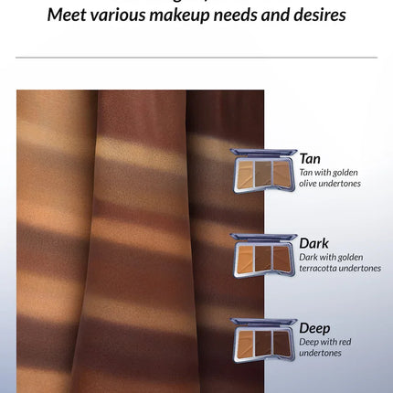 Kaleidos Contour Highlighter Palette Powder Matte 3 Colors Natural Contouring High Glow Nose Shadow Lasting Face Brighten Makeup