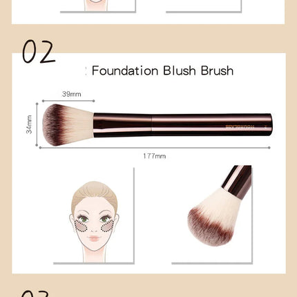 Hourglass Makeup Brush All Kinds Eyeshadow Foundation Concealer Powder Bronzer Blusher Eyeliner Retractable Professional Brushes