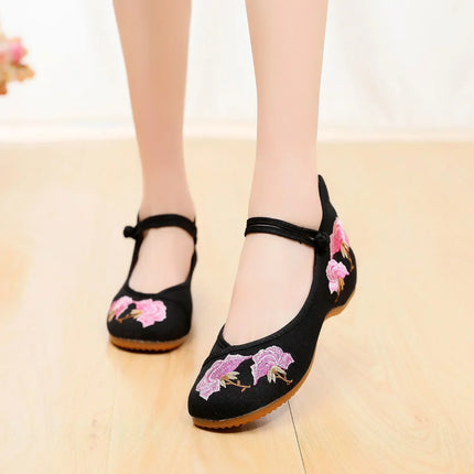 Casual Shoes for Women, Fashion Vintage Elegant Ethnic Style Embroidery Streetwear Chinese Style Women's Shoes, Summer New