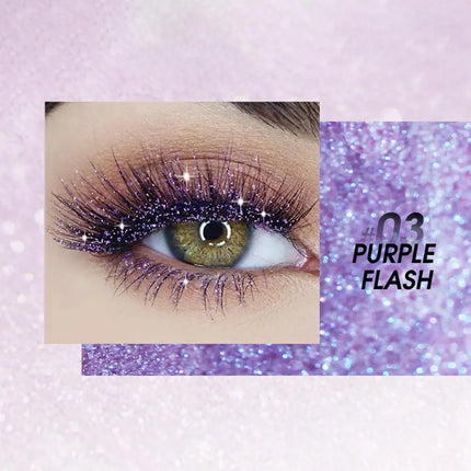 Diamond Mascara Shiny Galaxy Sequins Glitter Lash Mascara Eyelashes Waterproof Fast Dry Curling Thick Mascara Shimmer Makeup