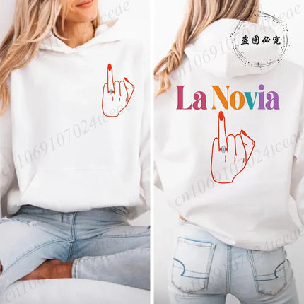 Women's Hoodies Future Bride & Tribu De La Novia Sweatshirts Fashionable Casual Pullovers for Single Farewell & Bridal Shower