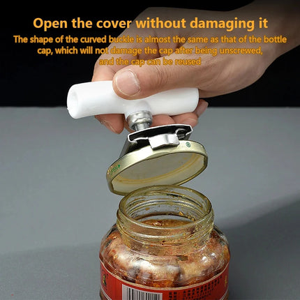 Bottle Opener Stainless Steel Can Opener Labor-saving Unscrew Lid Multifunctional Opener Home Adjustable Rotating  Kitchen Tools