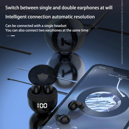 Mini Bluetooth 5.3 Earphones Invisible Headphones Sports TWS Wireless Headsets HiFi Stereo Noise Reduction Earbuds for Xiaomi