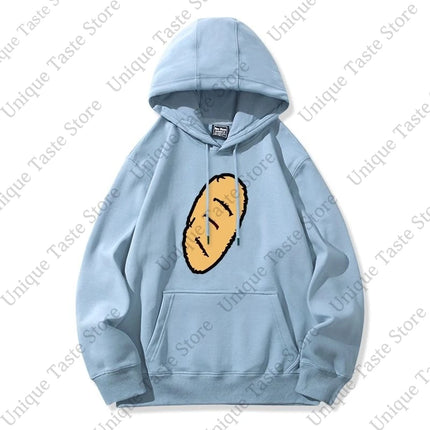 Kasane Teto Same Print Hoodies Fashion Cute Cartoon Bread Print Hoodie Pullovers Women Men High Quality Autumn Loose Sweatshirt