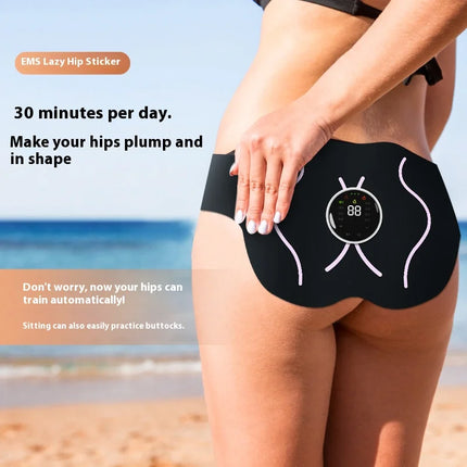 Gel-Free EMS Hip Sculptor,Hip Lift Trainer with Auto-Adhesion, Wireless Buttock Massage plasticity for Home Gym & Sensitive Skin