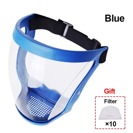 Transparent Facial Shield Anti-Fog Work Protection Mask Filter Dust-proof Anti-splash Full-Face Grinding Weeding Protection Mask