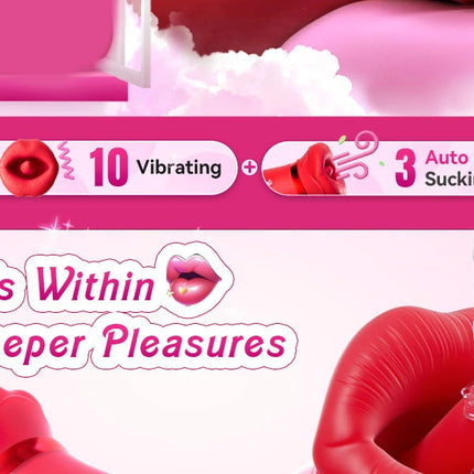 APP Bluetooth Control Mouth Vibrator Female Tongue Licking Breast Sucking Cunnilingus Flirting Vibrator Second Tide Masturbator