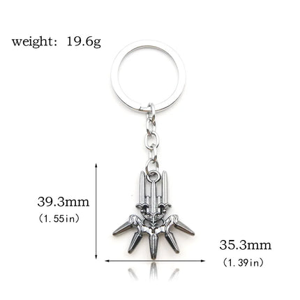 Game NieR:Automata Keychains 2B YoRHa Weapon White Promise Emir Robotics Keyrings Pendant For Men Women Fan Jewelry Accessories