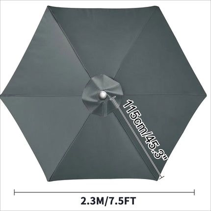 Waterproof Replacement Umbrella Cloth 2/3M Patio Parasol Cover UV-Anti Canopy Cover Replacement Parasol Cover for Balcony Garden
