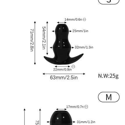 5 Sizes Hollow Anal Plug/Dilator/Dildo Soft Speculum Prostate Massager Butt Plug Set Intimate/Enema Sex Toys For Women Men Gay