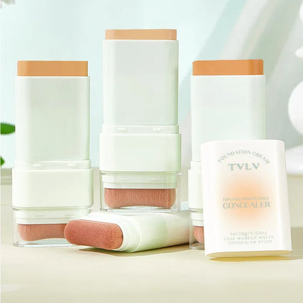 Contour and Concealer Dual-Head Foundation Cream, Moisturizing and Non-tarnishing, Non-caking Foundation Lotion