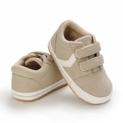 Newborn Baby Boys Girls Classic Sports Sneakers Canvas First Walkers Soft Sole Anti-Slip Comfortable Infant Toddler Shoes