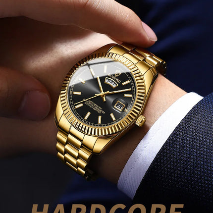 BINBOND B7012 Mens Fashion Business Sports Quartz Watch 30M Waterproof Luminous Classic Calendar Creative Clock Mens Wristwatch