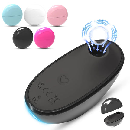 Moonlight Box Silicone Suction Vibrating Egg, Quiet Rechargeable Clitoral Massager for Women