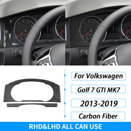 For Volkswagen Golf 7 GTI MK7 2013-2019 Carbon Fiber Gear Shift Air Outlet Window Lift Dashboard Suit Trim Car Interior Sticker