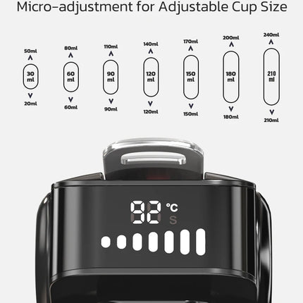 HiBREW 6in1 Capsule Coffee Machine Hot/Cold Multiple Espresso Cafetera Cappuccino Coffee Maker Dolce Gusto Nespresso Powder H1B