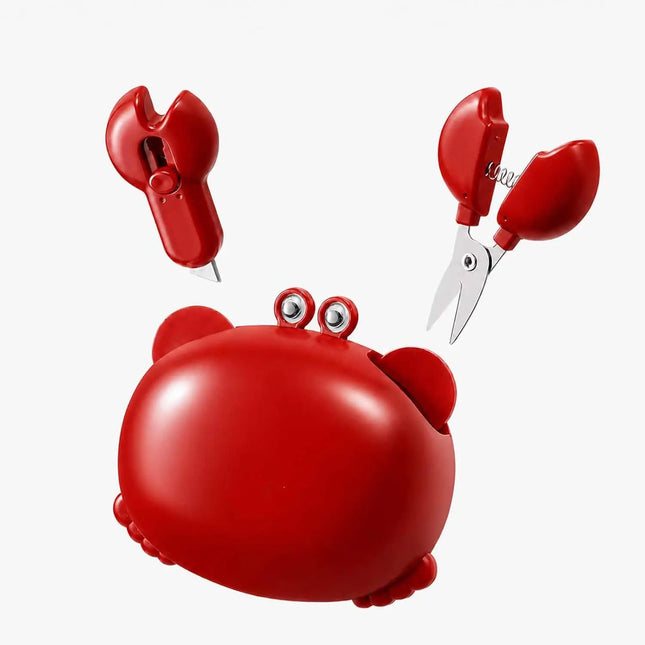 4-in-1 Crab Multifunctional Bottle Opener, Magnetic Fridge Magnet Kitchen Gadget with Scissors & Box Cutter, Creative Tool
