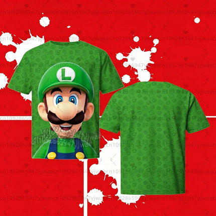 2026 men Super Mario Bros. Yoshi Peach T Shirt Kids Summer Dress Boy T-Shirt men women Short Sleeve Top Kids Cute Birthday tops