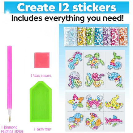 Diamond Art Kits for Kids with Keychains Unicorn Mermaid Diamond Painting Gem Art Diamond Dots for Girls Age 8-12 Holography DIY