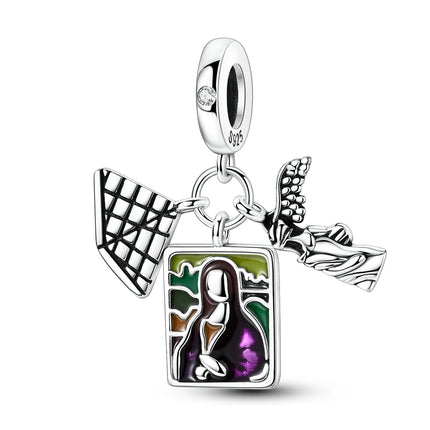 925 Sterling Silver Virgin Goddess Blessing Dangle Prayer Angel Pendant Charms Fit Original Necklace Bracelet DIY For Women Gift