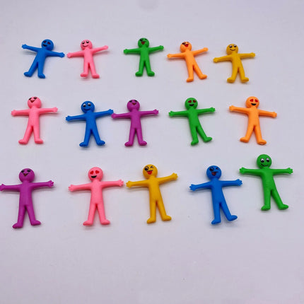 Smiling Expression Stress Relieving Doll TPR Soft Rubber Villain Stress Relieving Toy Foldable and Stretchable Stress Relieving