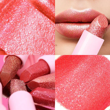 USHAS New Pearlescent & Matte Lipstick Long-Lasting Transfer-Proof Waterproof Non-Stick Cup Formula