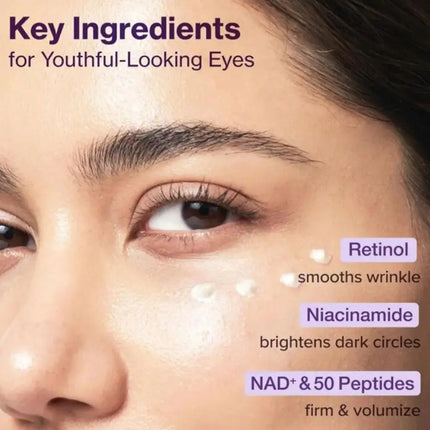 Numbuzin NO.9 NAD+Retinol Volumetox Eye Cream 50Peptides Liquid Ultrasonic Serum Eye Cream Essence Anti-wrinkle Skincare ﻿