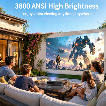4K 3800 ANSI native full hd video projector 2.4+5G wifi auto focus android TV movies video projector NFC daytime home theater