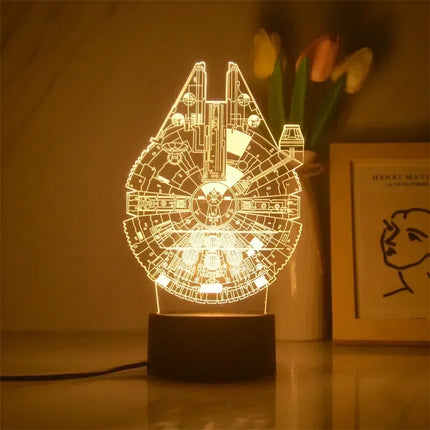Anime Star Wars 3d Night Light LED Cute Baby Yoda Action Figures Model Table Lamp Cool Toys Children Boys Girls Birthday Gifts