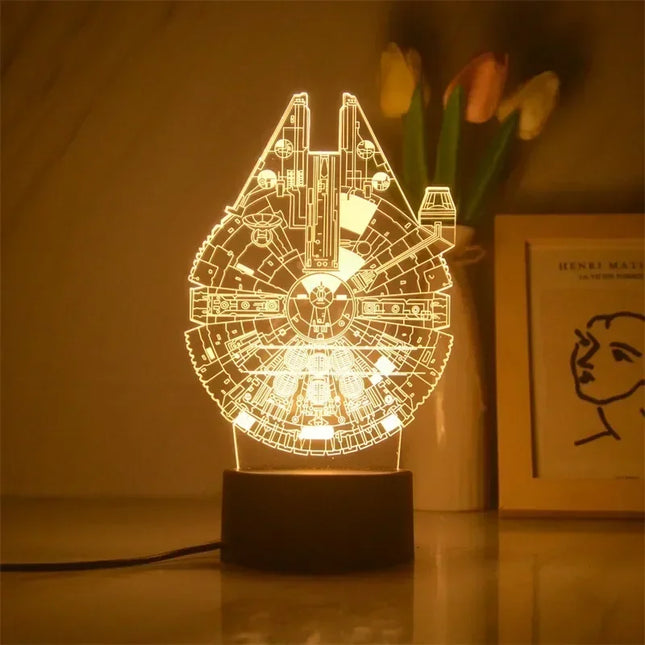 Anime Star Wars 3d Night Light LED Cute Baby Yoda Action Figures Model Table Lamp Cool Toys Children Boys Girls Birthday Gifts
