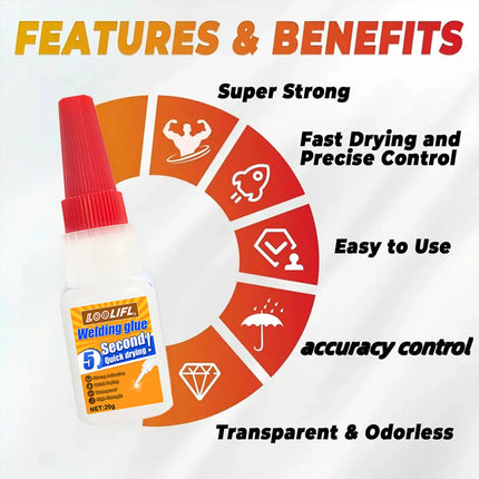 High strength Oily Welding Adhesive Extra Strong Instant super glue Universal Metal Bonding Repair Suitable for Meta Glass Wood