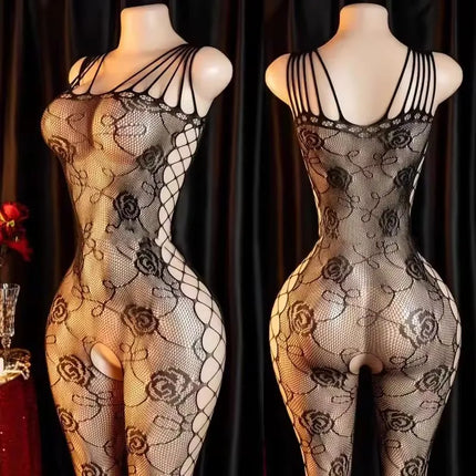 Sexy Costumes Lingerie Sheer Babydoll Underwear Chemises Black Body Stocking Catsuit Erotic Set Nightgown Garters Porn Dress Sex