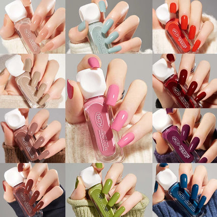 1PC 10ml Glass Bottle Water-Based Peel Off Nail Polish For Nails Colorful Chrome Varnish  Nail Art DIY Manicure No Need Lamp