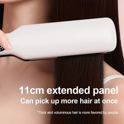 Hair Straightener High Temperature Flat Irons Wide Plate Plasma Ions Hair Oil Coating for Women Stylist Salon