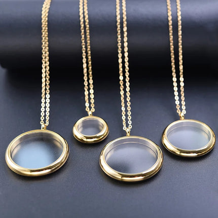 High Fashion Twist Locket Pendant Necklaces For Women Men Jewelry Memory Photo Floating Charm DIY Stainless Steel Lockets Gift