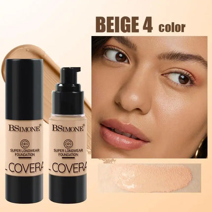 [YA]BSIMONE Liquid Foundation, Waterproof, Matte Finish, Long Lasting, Concealer Cream For Uneven Tone- Daily Makeup Must-Have