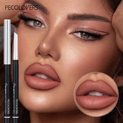 Slanted Tube Lip Liner, Lipstick Lip Pencil, Waterproof Lipstick Pen,Long-Lasting,Matte Lip Liner