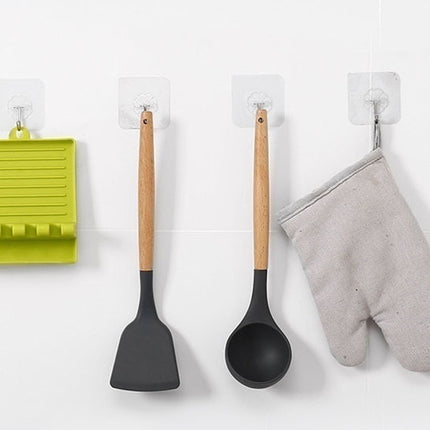 Kitchen Spoon Holders Fork Spatula Rack Shelf Organizer Plastic Chopsticks Holder Non-slip Spoons Pad