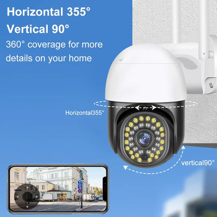 Tuya Wifi Camera Outdoor 8MP 10X PTZ Zoom Smart Home Security Video Surveillance Wireless IP Camera AI Automatic Human Tracking
