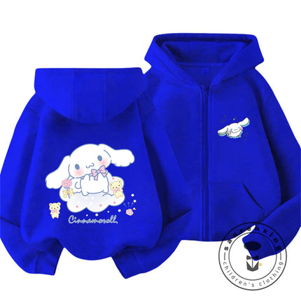 Cinnamoroll 2026 Hot Zipper Hoodie 3-14Y Boys Girls Autumn Winter Cute Kawaii Cartoon Street Hot Fashion Outdoor Casual Warm