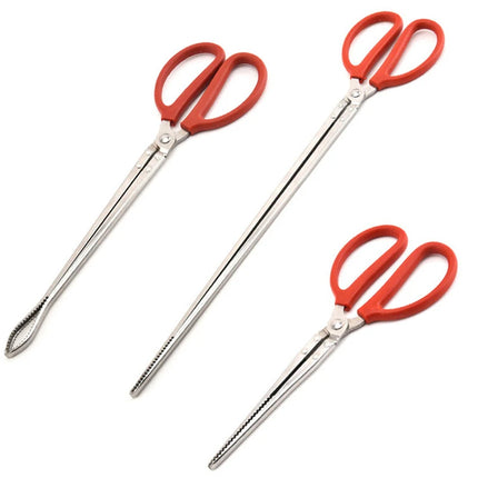 Durable Seafood Hand Tool Stable  Multifunction Stainless Steel Crab Tongs Eels Clip Long Handle Kitchen Anti Slip
