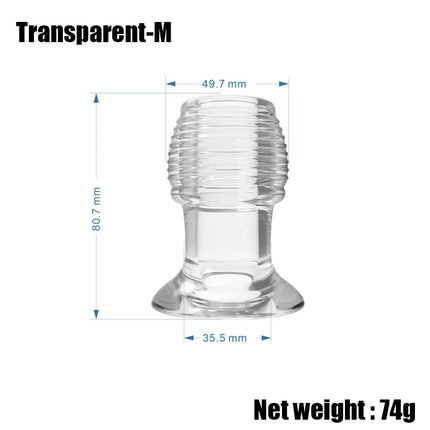 Orissi  S M L Hollow Tunnel Anal Plug Clear Transparent Threaded Butt Plug Set Anus Dilator Speculum BDSM Toy，Adult toys