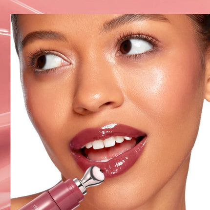 QIBEST Mirror Pearl Lipgloss Long Lasting Moisturizing Lipstick Shine Glitter Lip Glaze Non Stick Cup Jelly Pout Lip Tint Makeup