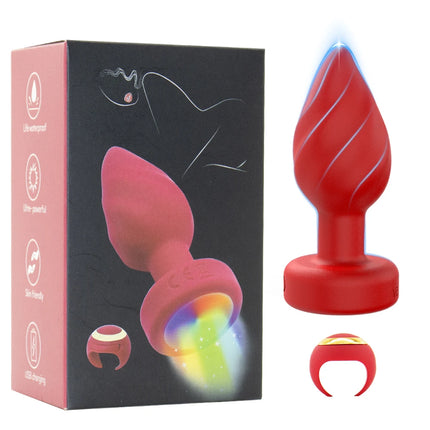 Luminous Anal Plug Vibrators Ring Remote Control Prostate Massager Vaginal Butt Plug Stimulator Adult Couples Sex Toys for Women