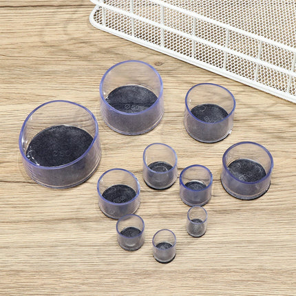 4Pcs Rubber Square Rectangle Floor Protector Pads Chair Leg Caps Table Foot Dust Cover Socks Pipe Plugs Furniture Leveling Feet